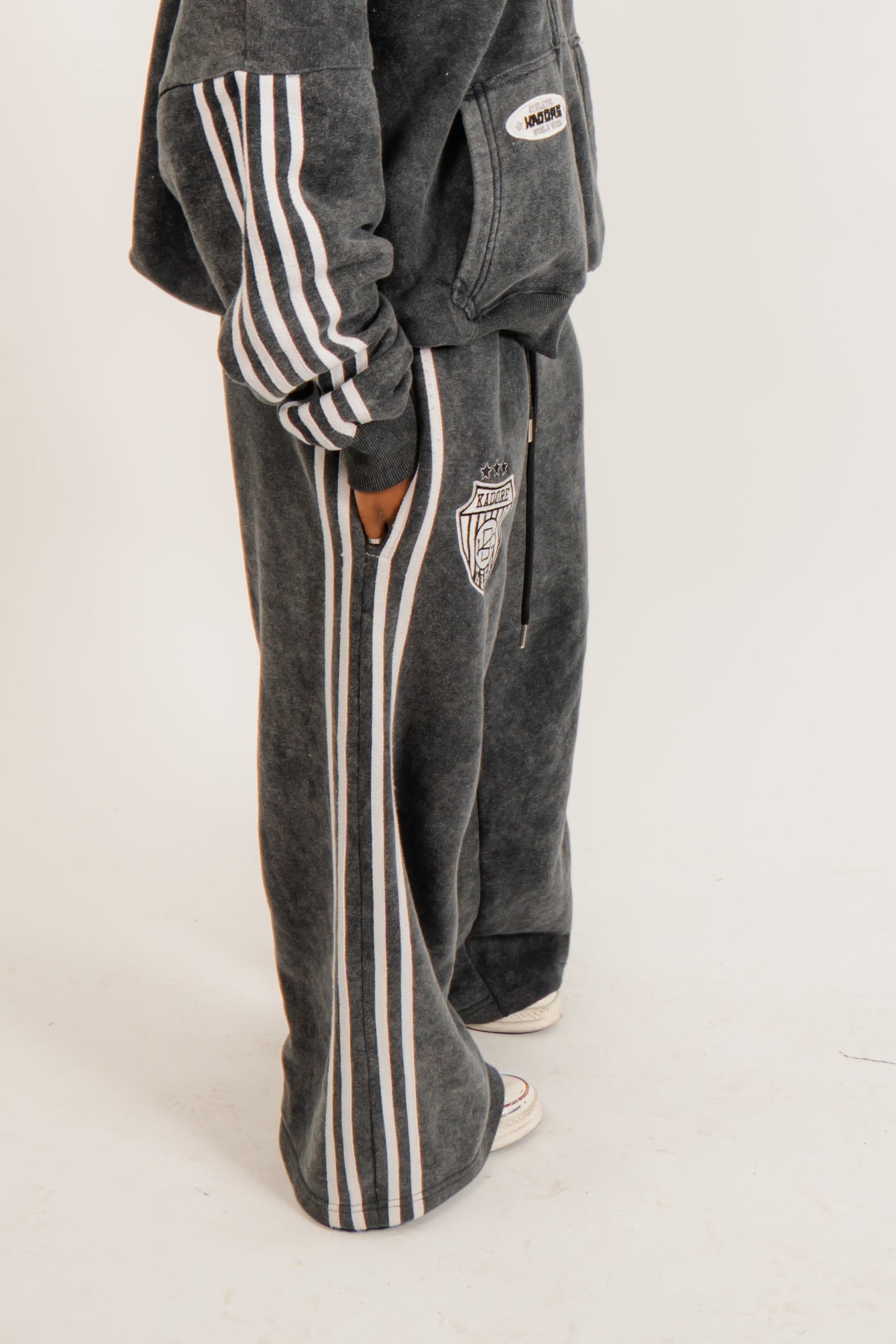 KADORE “Racer” (Black & White) Sweatpants