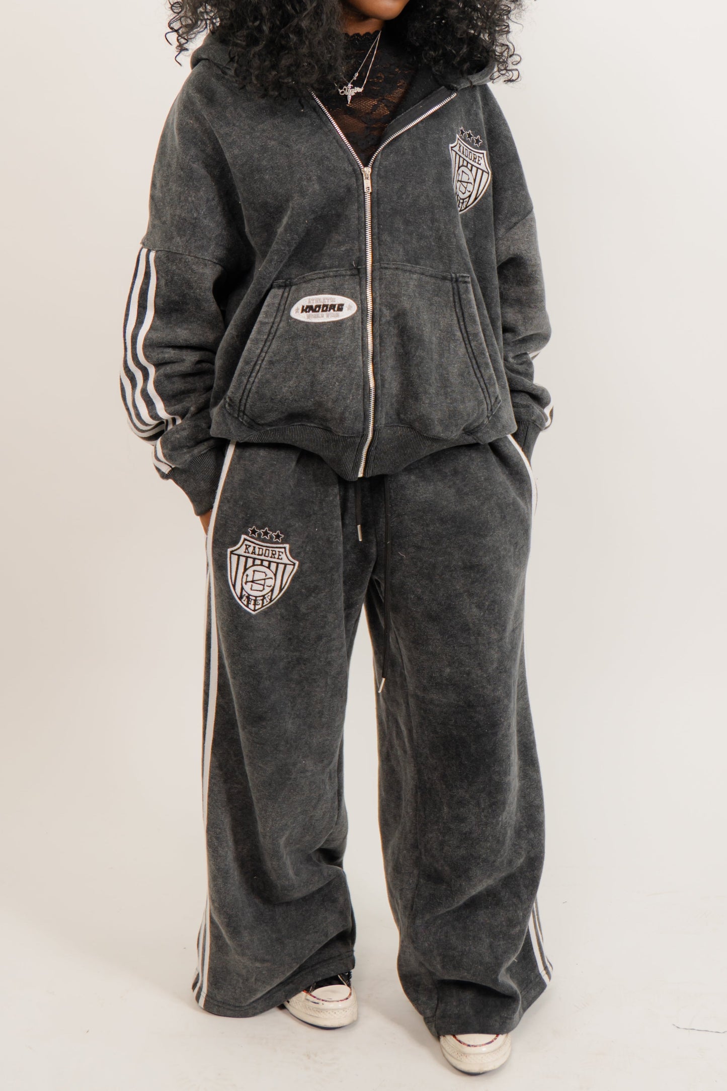 KADORE “Racer” (Black & White) Sweatpants